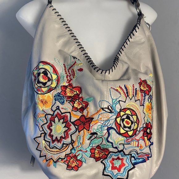 Floral Embroidered Hobo Bag - Picture 2 of 6